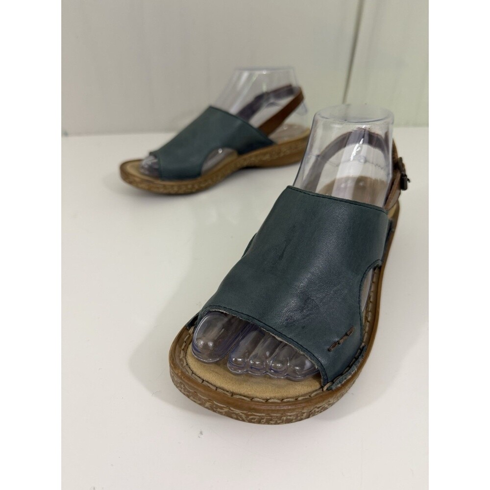 Rieker Slingback Sandals Blue Women’s Sz 37 Artisanal Ergonomic Boho Chic